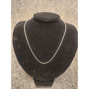 925 Sterling Silver Box Chain Necklace FAS Spring Ring Minimalist